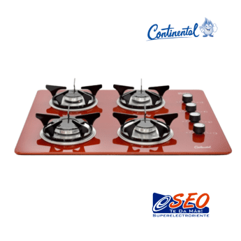 Cubierta de Empotrar Vidrio Continental Roja/6545