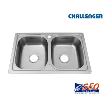 Lavaplatos de Empotrar Challenger Doble Acero Inoxidable 80cm/LV 3785