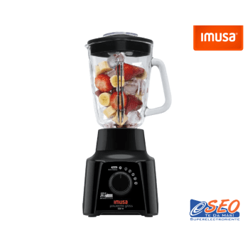 Licuadora IMUSA Powermix Glass 5 Velocidades Negra