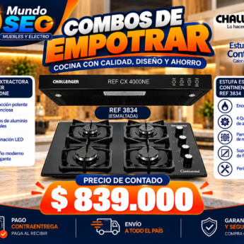 Combo de Extractor y Estufa de Empotrar/3834-CX4000NE